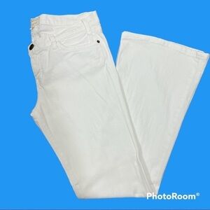 Current/Elliott White Wide Leg Jeans Size 32